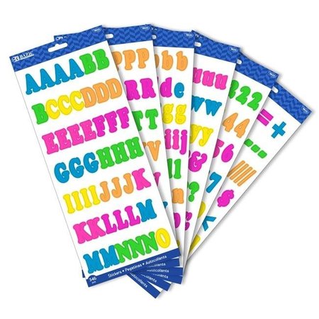 ROOMFACTORY 1 in. Multicolor Alphabet Stickers; 10 Sheets - Case of 24 RO1259826